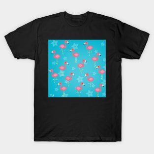 Flamingo pattern T-Shirt